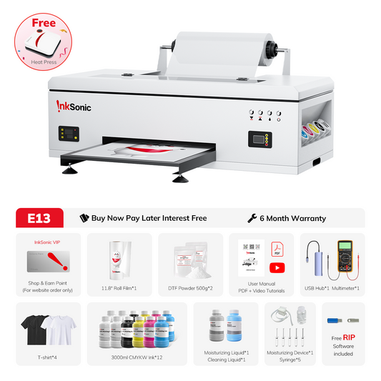 L1800 A3+ DTF Printer E13 - Basic Bundle