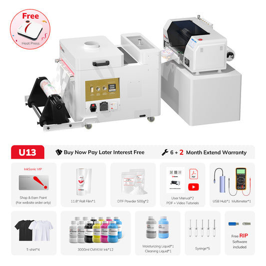 XP600 A3+ DTF Printer U13 & Powder Shaker Dryer Bundle