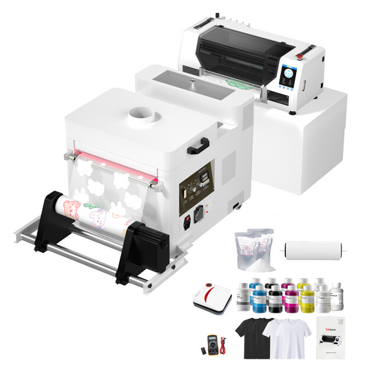 Imprimante DTF XP600 à double tête A3+ U13D et ensemble four avec secoueur de poudre