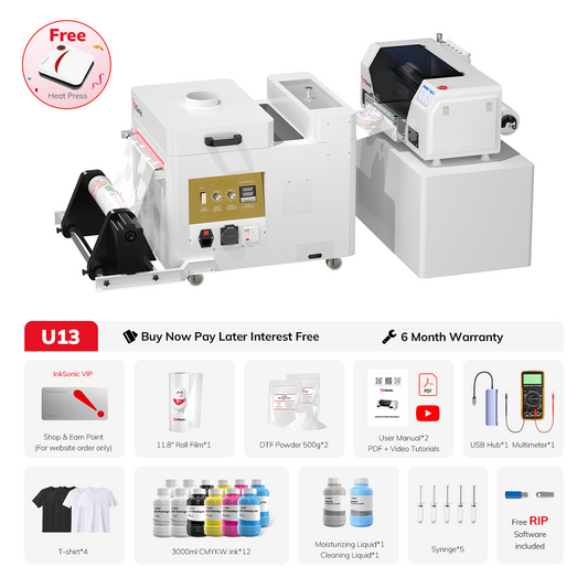 XP600 A3+ DTF Printer U13 & Powder Shaker Dryer Bundle