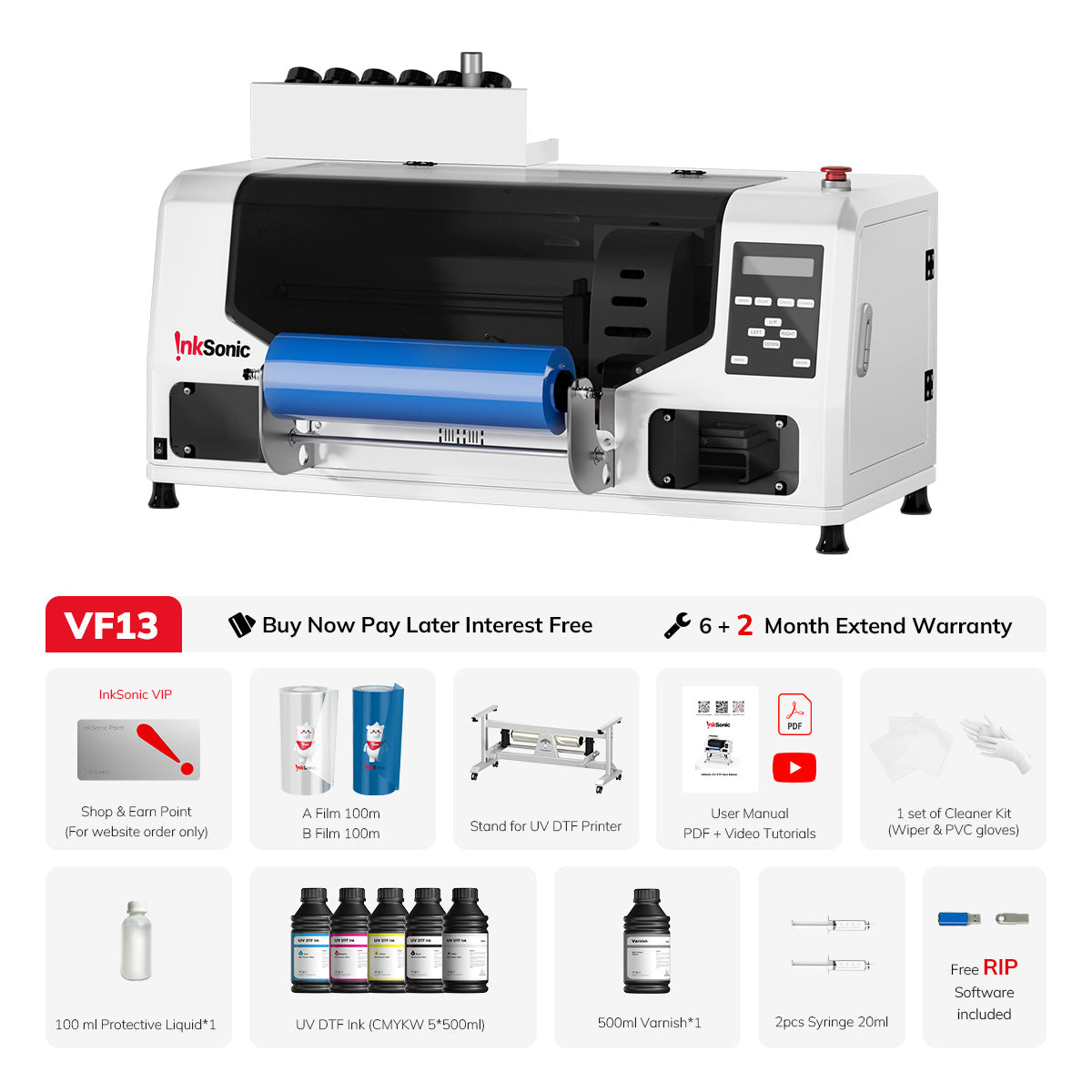 2-in-1 A3 UV DTF Printer with Stand - VF13 – InkSonic