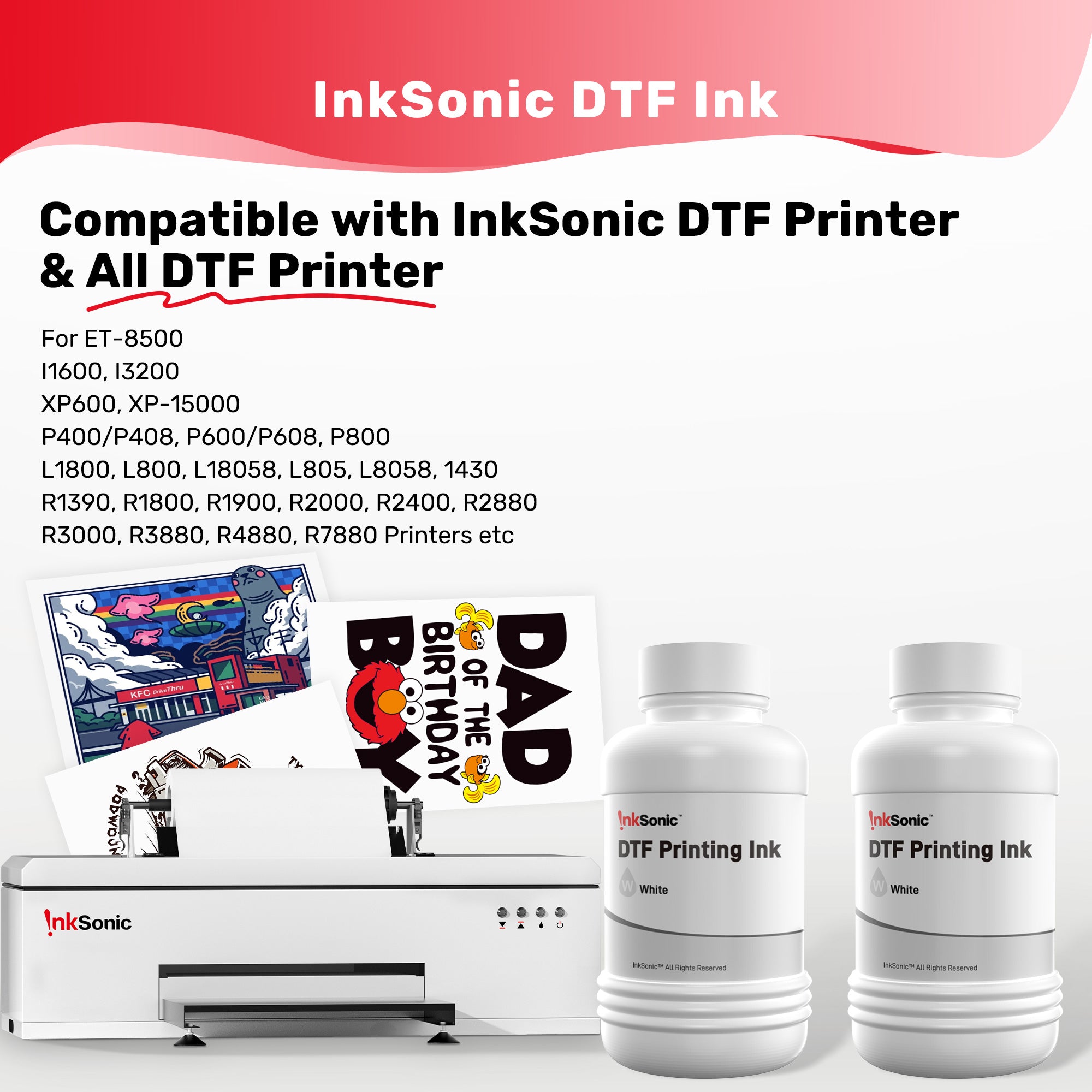 Dtf Ink Kit Superior DTF White Ink for Direct-to-Film Printing – InkSonic